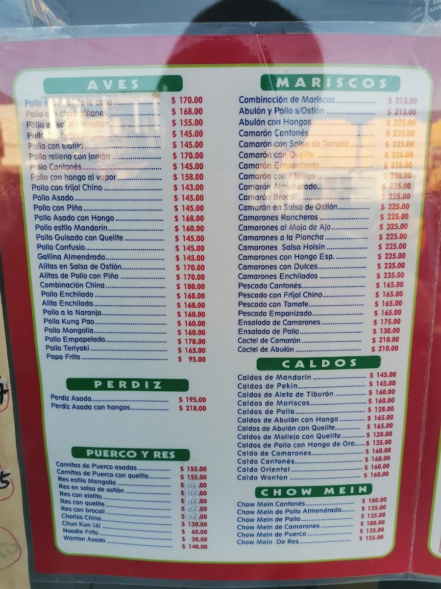 Menu Restaurant Le Hua-1